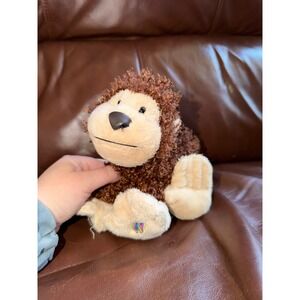 No Code Webkinz Ganz Cheeky Monkey Plush Stuffed Animal Curly Fur Brown Tan